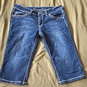 Miss Chic Jeans Dark Blue Ankle Length